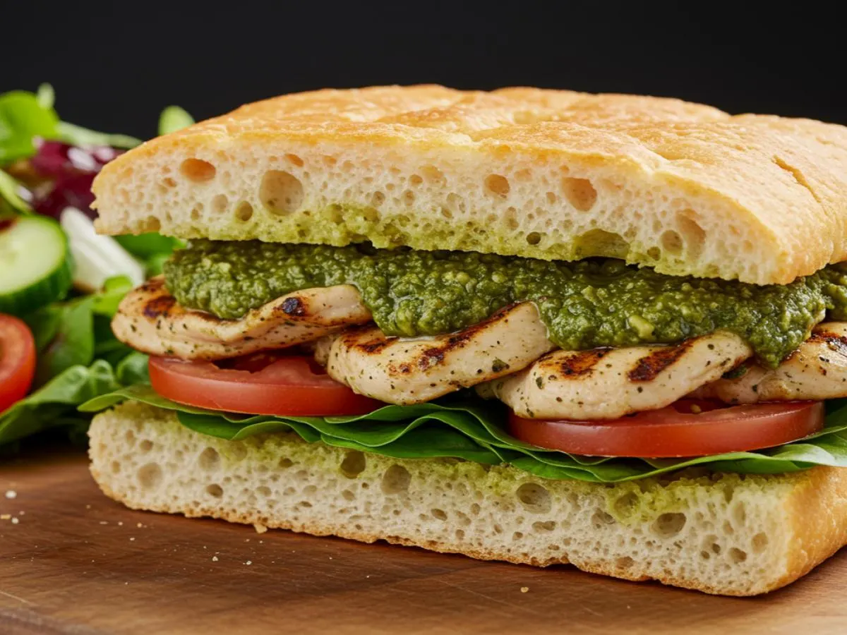 Chicken Pesto Focaccia Meal