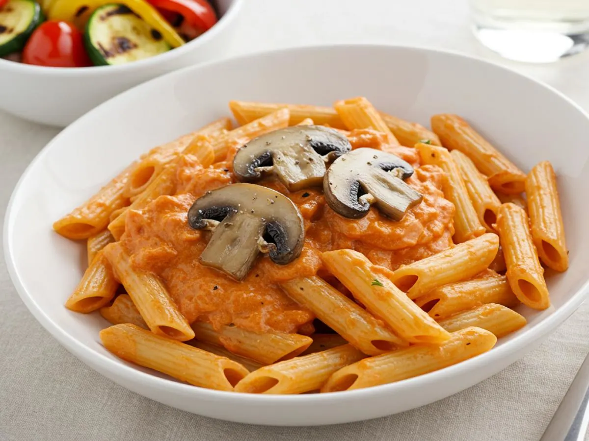 Mushroom Penne alla Vodka Meal