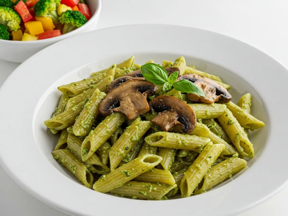 Pesto Pasta with Mushrooms Meal