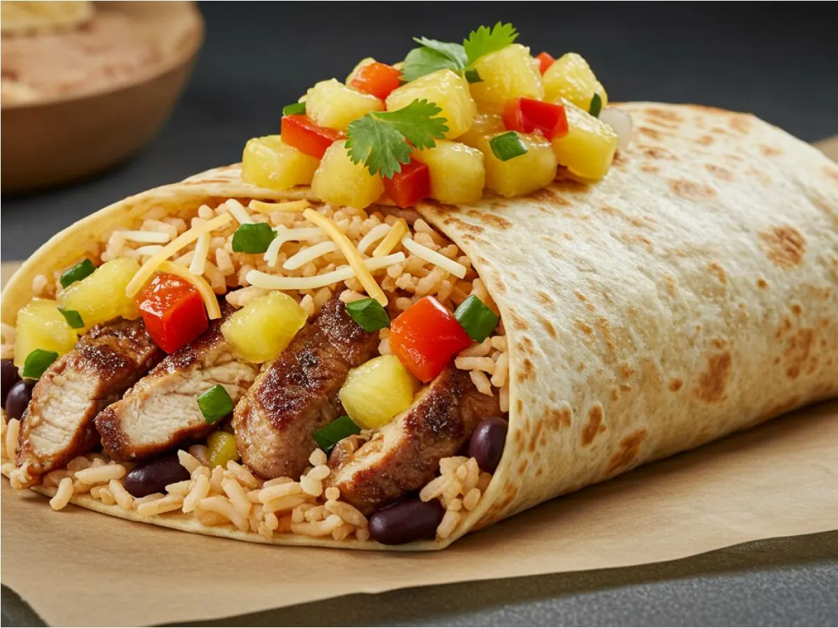 Pineapple Jerk Chicken Burrito Pineapple Jerk Chicken Burrito
