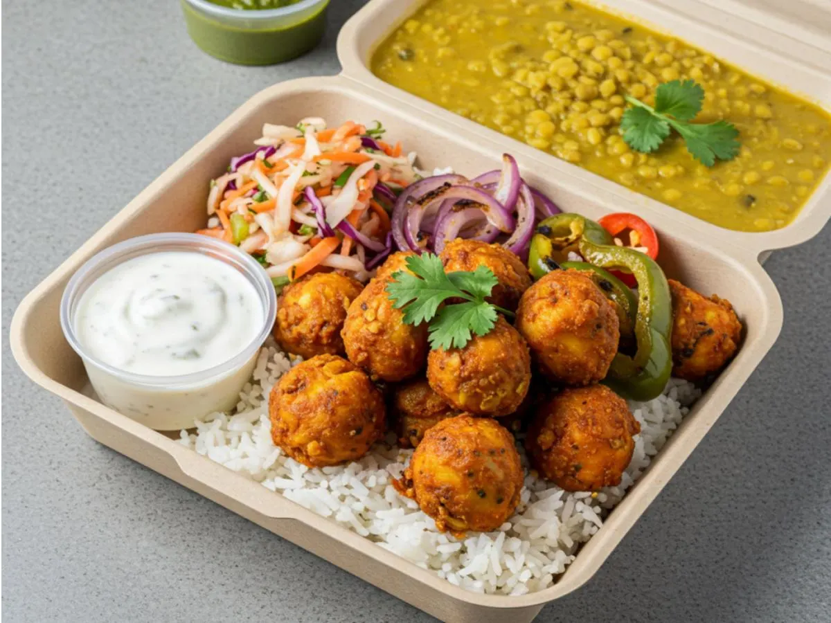 Chola Rice Bowl | Grilled Onions & Peppers - Spicy Cabbage Slaw | Cool - Hot Chola Rice Bowl | Grilled Onions & Peppers - Spicy Cabbage Slaw | Cool - Hot