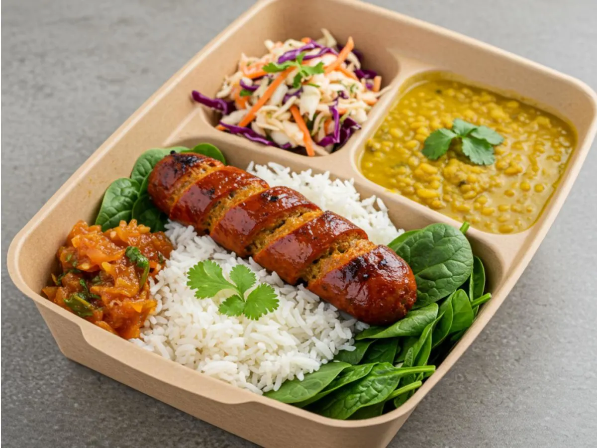 Kabob Salad | Basmati Rice | Spicy Slaw - Spinach | NO Tomato Kabob Salad | Basmati Rice | Spicy Slaw - Spinach | NO Tomato