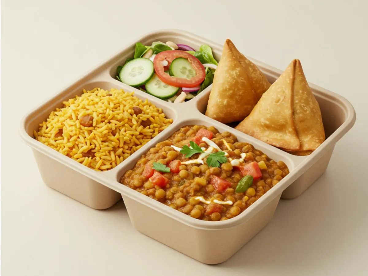 Punjabi Dal | Salad | Samosa Punjabi Dal | Salad | Samosa