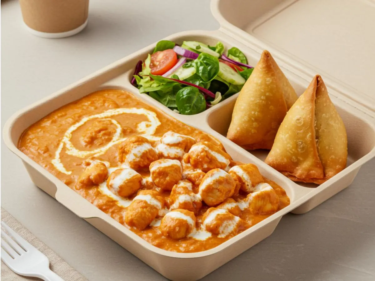 Chicken Tikka Masala | Salad | Samosa Chicken Tikka Masala | Salad | Samosa