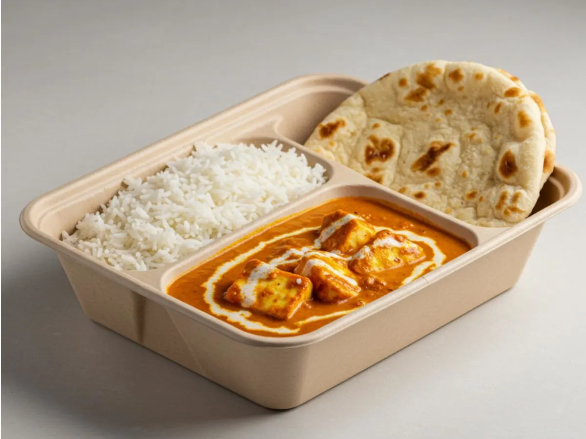 Palak Paneer | White Basmati Rice | Plain Naan Palak Paneer | White Basmati Rice | Plain Naan