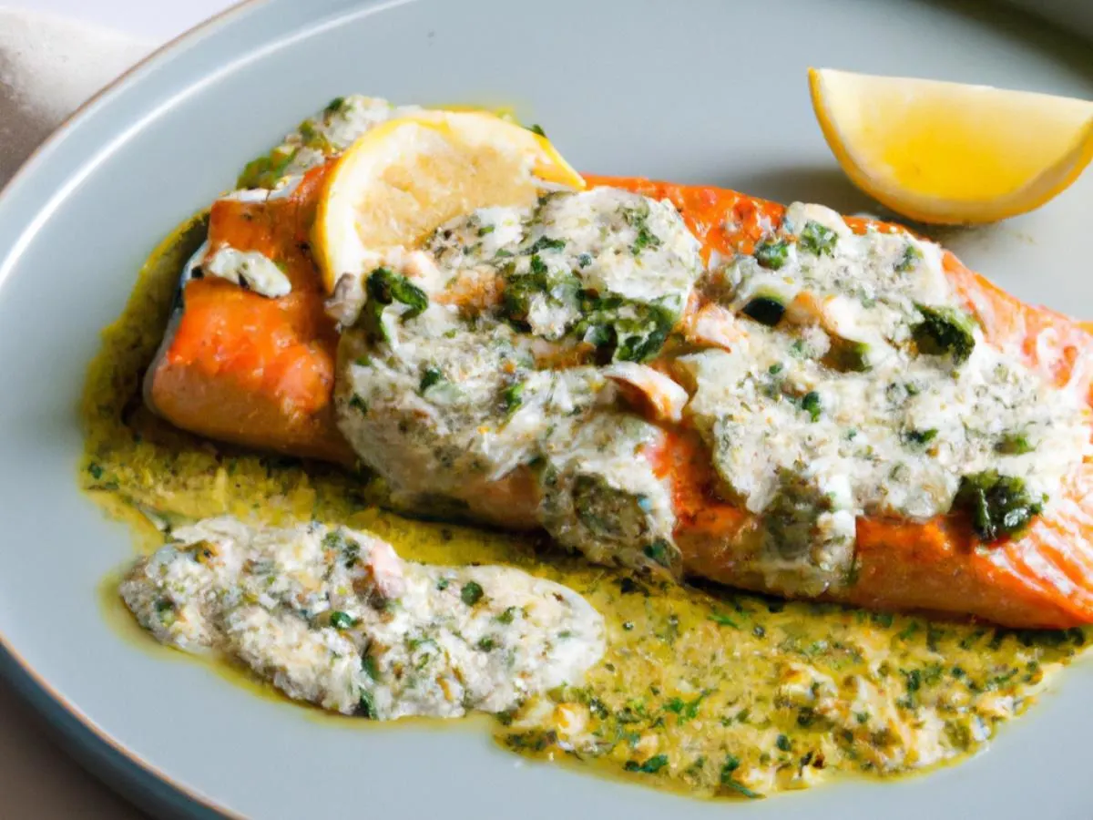 Gluten Free Seared Salmon with Creamy Citrus Pesto Gluten Free Seared Salmon with Creamy Citrus Pesto
