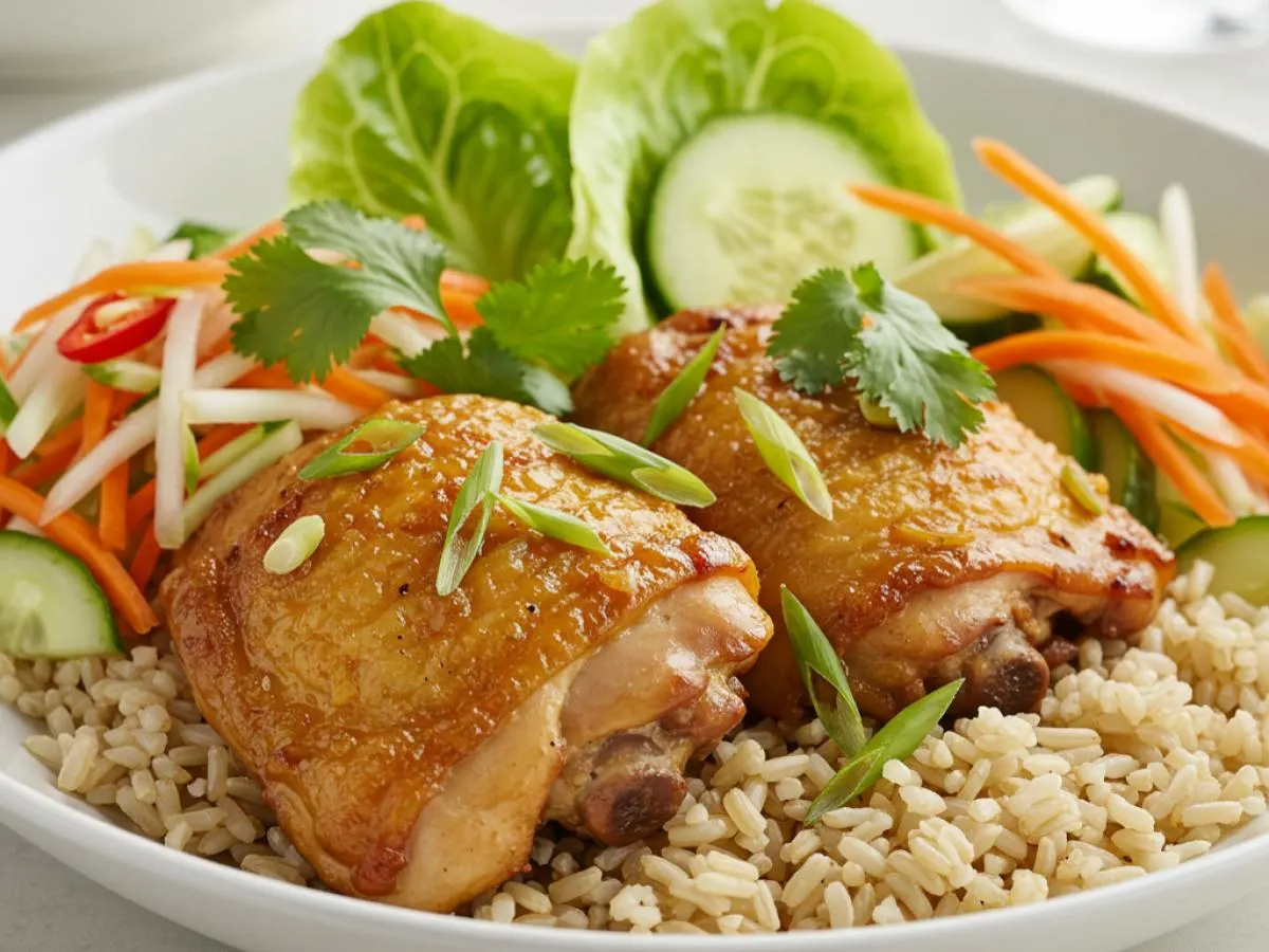 Soy-Free Lemongrass Chicken Brown Rice Bowl Soy-Free Lemongrass Chicken Brown Rice Bowl