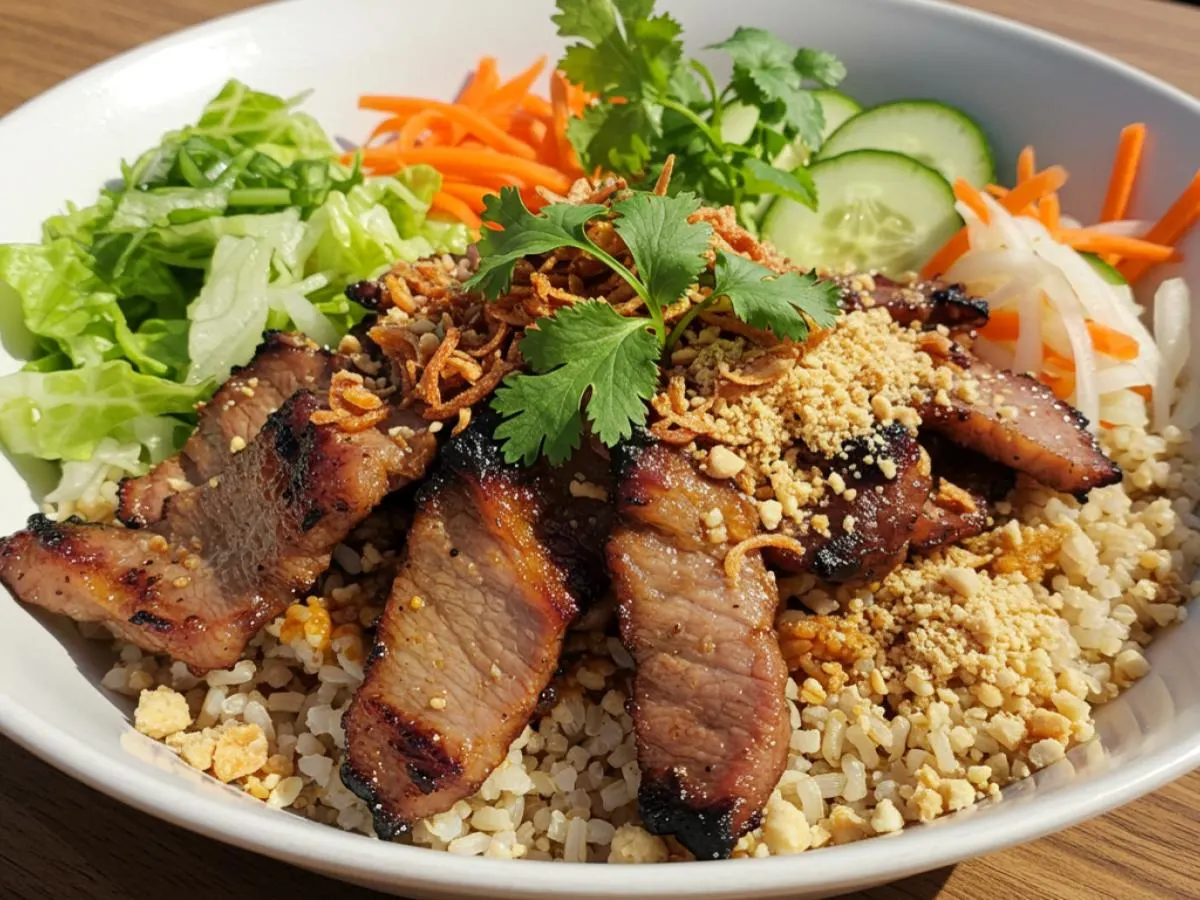 Grilled Pork Brown Rice Bowl Grilled Pork Brown Rice Bowl