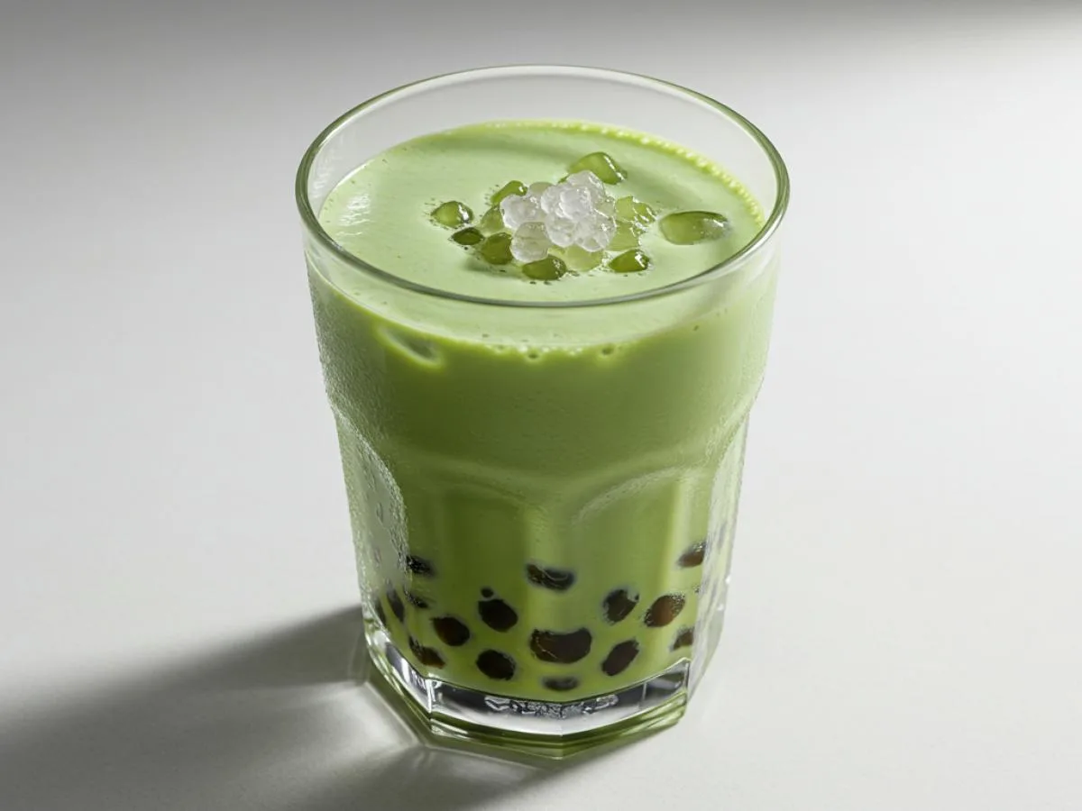 Medium Jasmine Green Tea Latte with Crystal Boba Medium Jasmine Green Tea Latte with Crystal Boba
