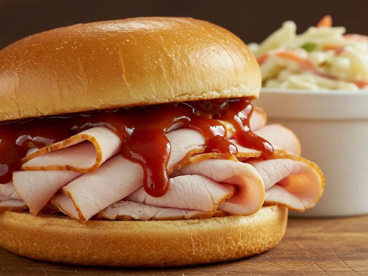Smoked Turkey Sandwich with Vinegar Slaw Smoked Turkey Sandwich with Vinegar Slaw