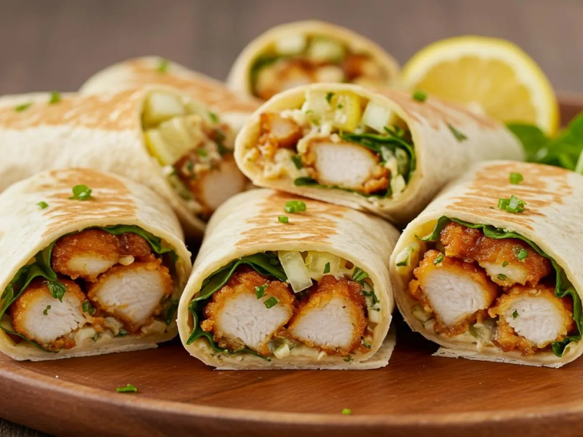 Lemon chicken wrap
