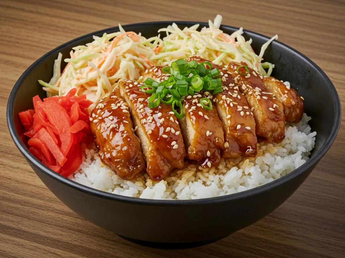 Teriyaki Chicken Donburi Rice Bowl