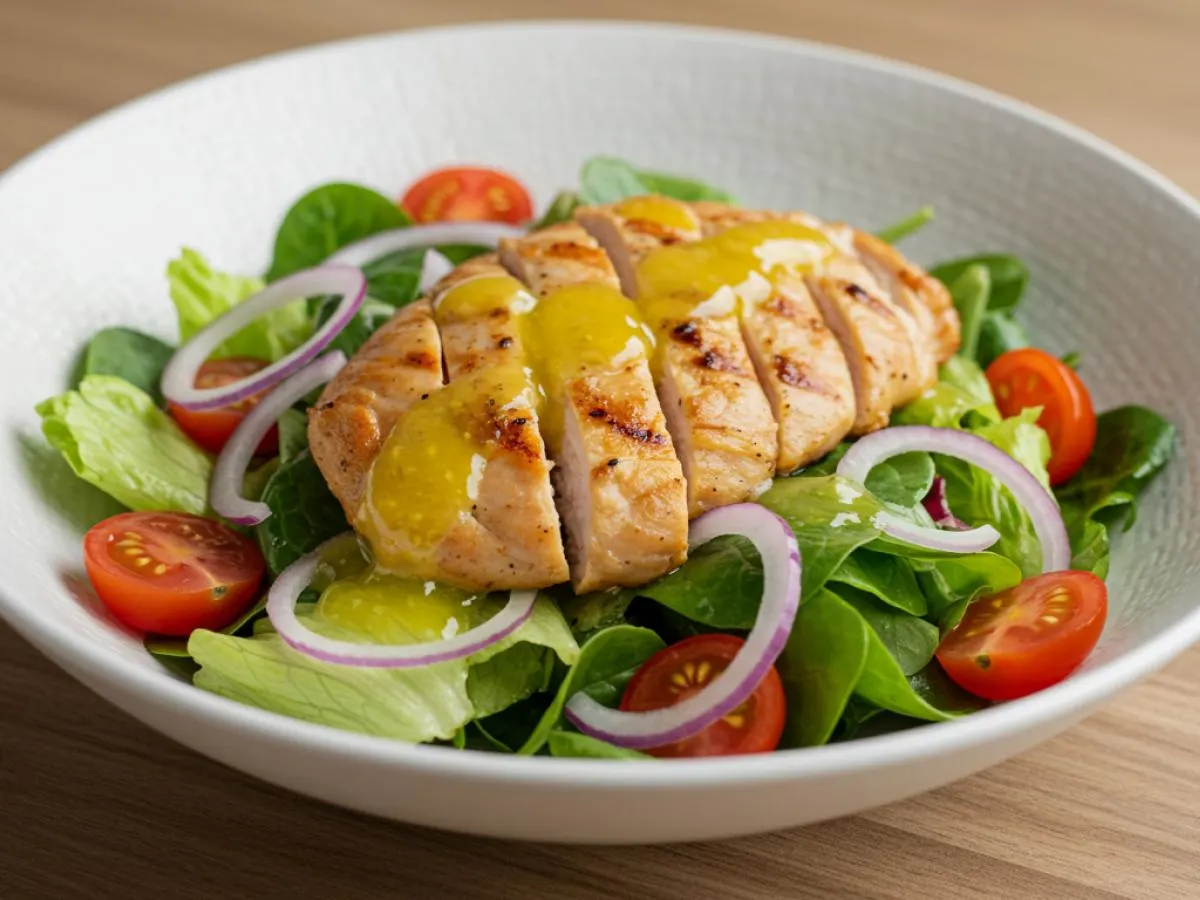 Yuzu Lemon Vinaigrette Salad (V, GF, DF) with Chicken