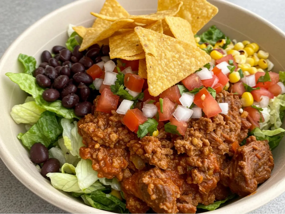 Dairy Free Don Chuy House Salad with Barbacoa Dairy Free Don Chuy House Salad with Barbacoa