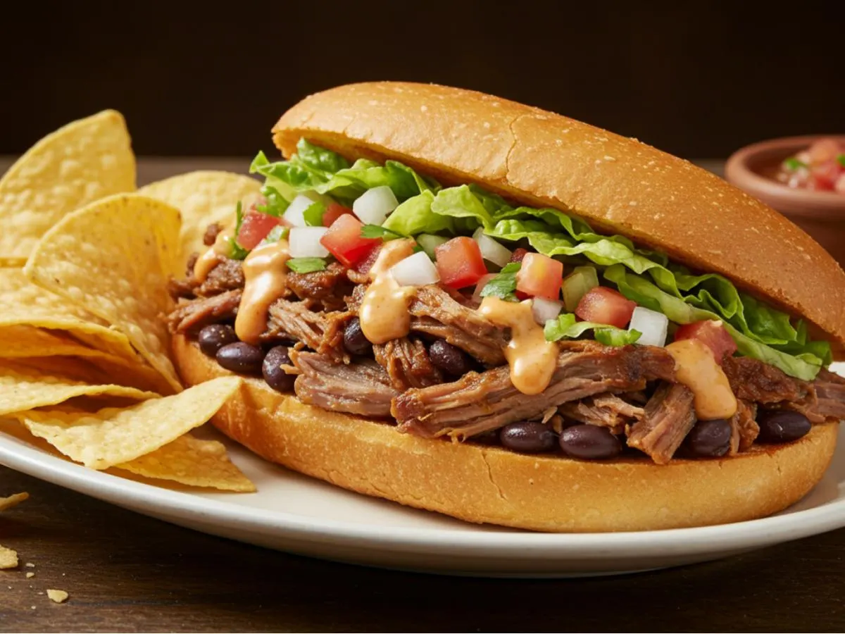 Don Chuy Torta with Black Beans Don Chuy Torta with Black Beans