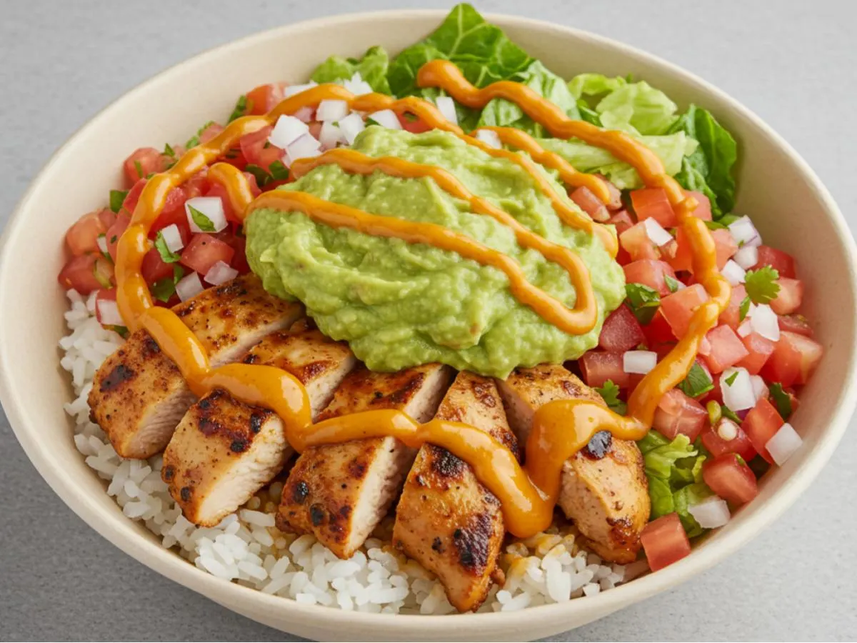 Chicken Torta Bowl with Guacamole Chicken Torta Bowl with Guacamole