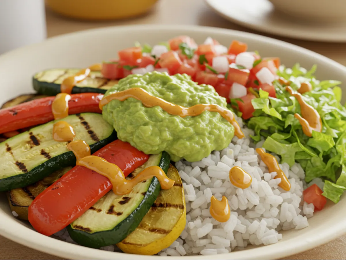 Vegetable Torta Bowl with Guacamole Vegetable Torta Bowl with Guacamole