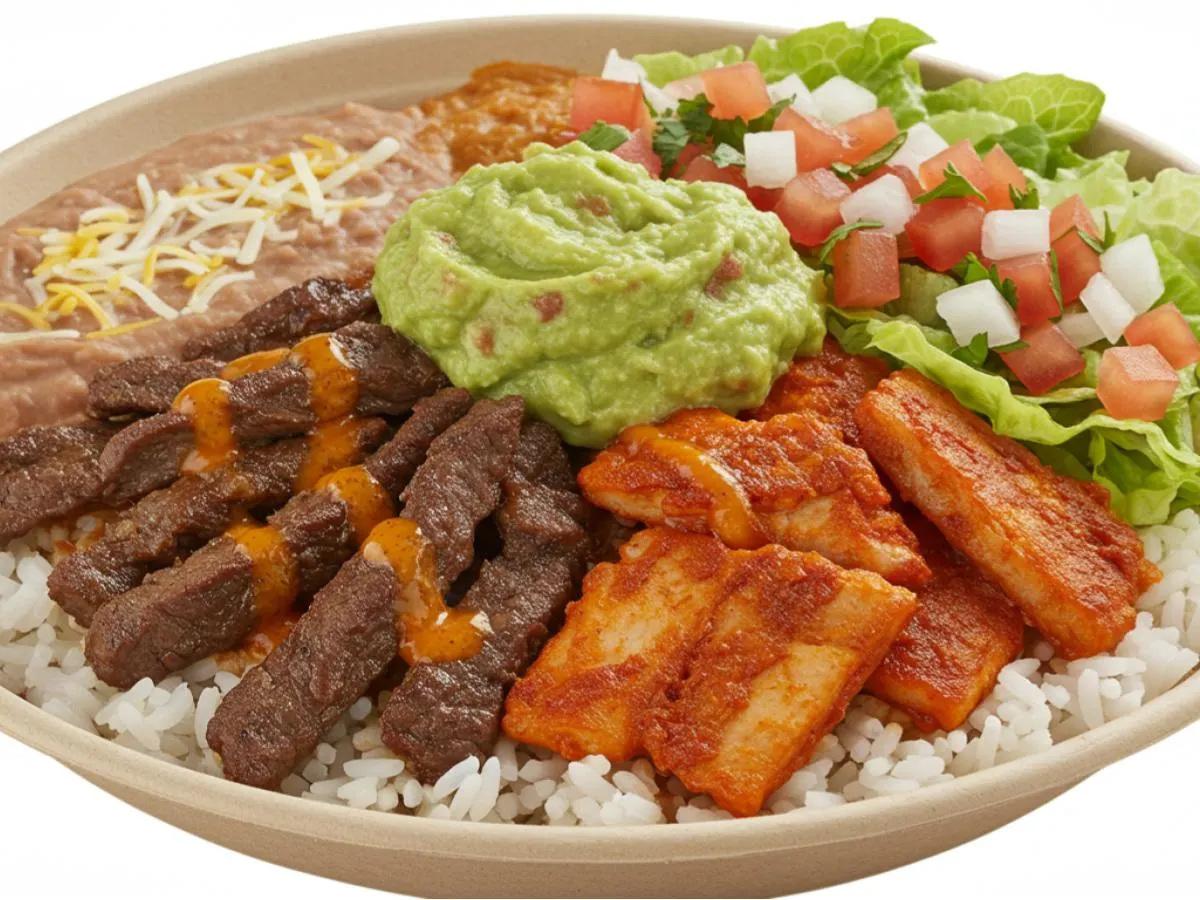 Campechana Bowl with Refried Beans and Guacamole Campechana Bowl with Refried Beans and Guacamole