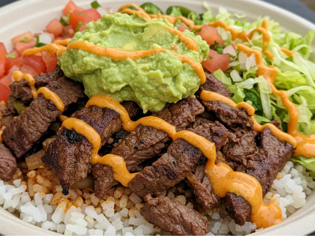 Carne Asada Bowl with Guacamole Carne Asada Bowl with Guacamole