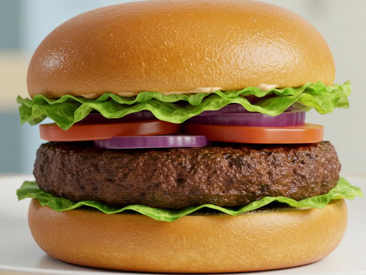 Impossible Burger on Bun