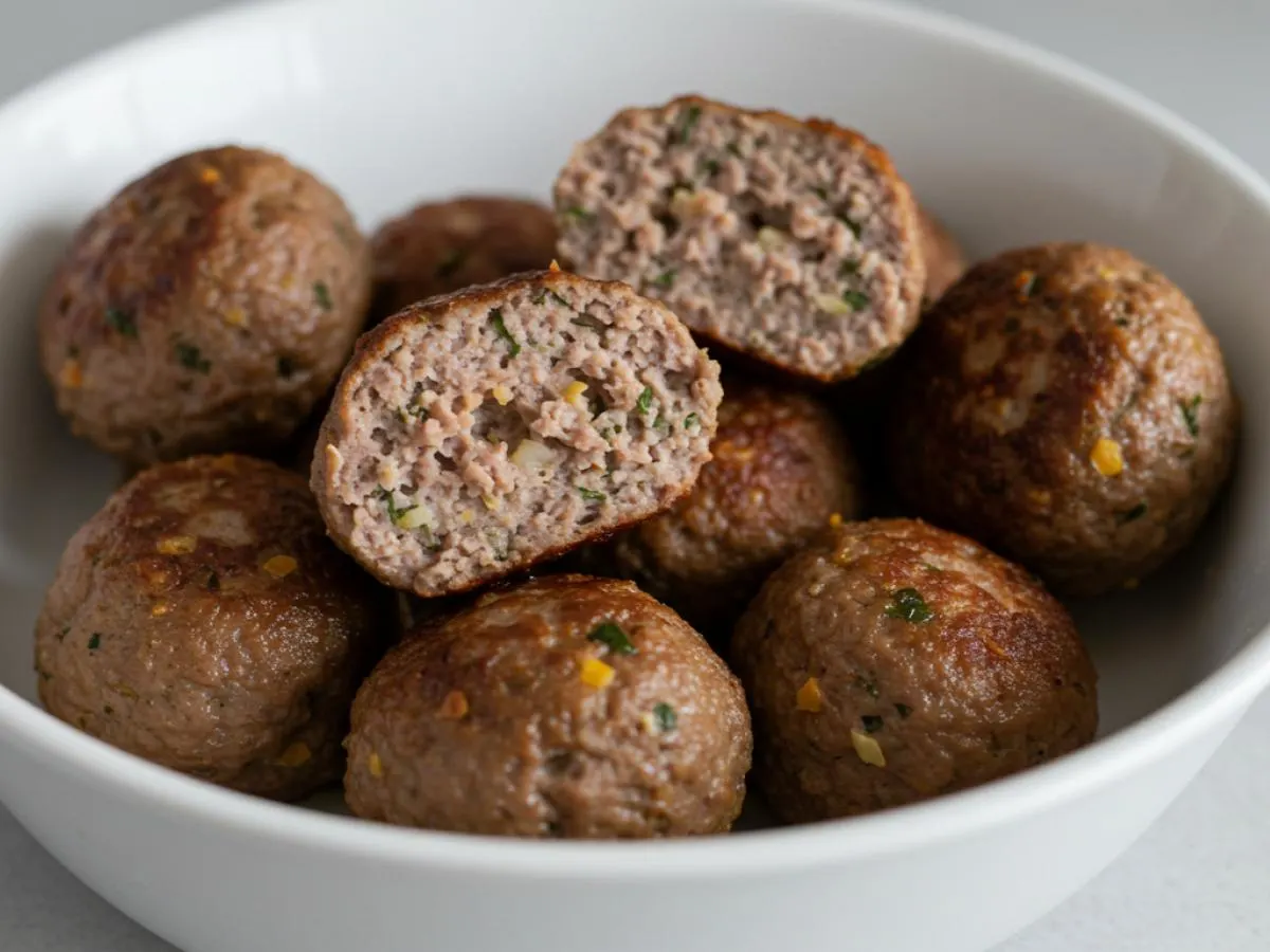 Brooklyn-Style Meatballs - Cut in Half Brooklyn-Style Meatballs - Cut in Half