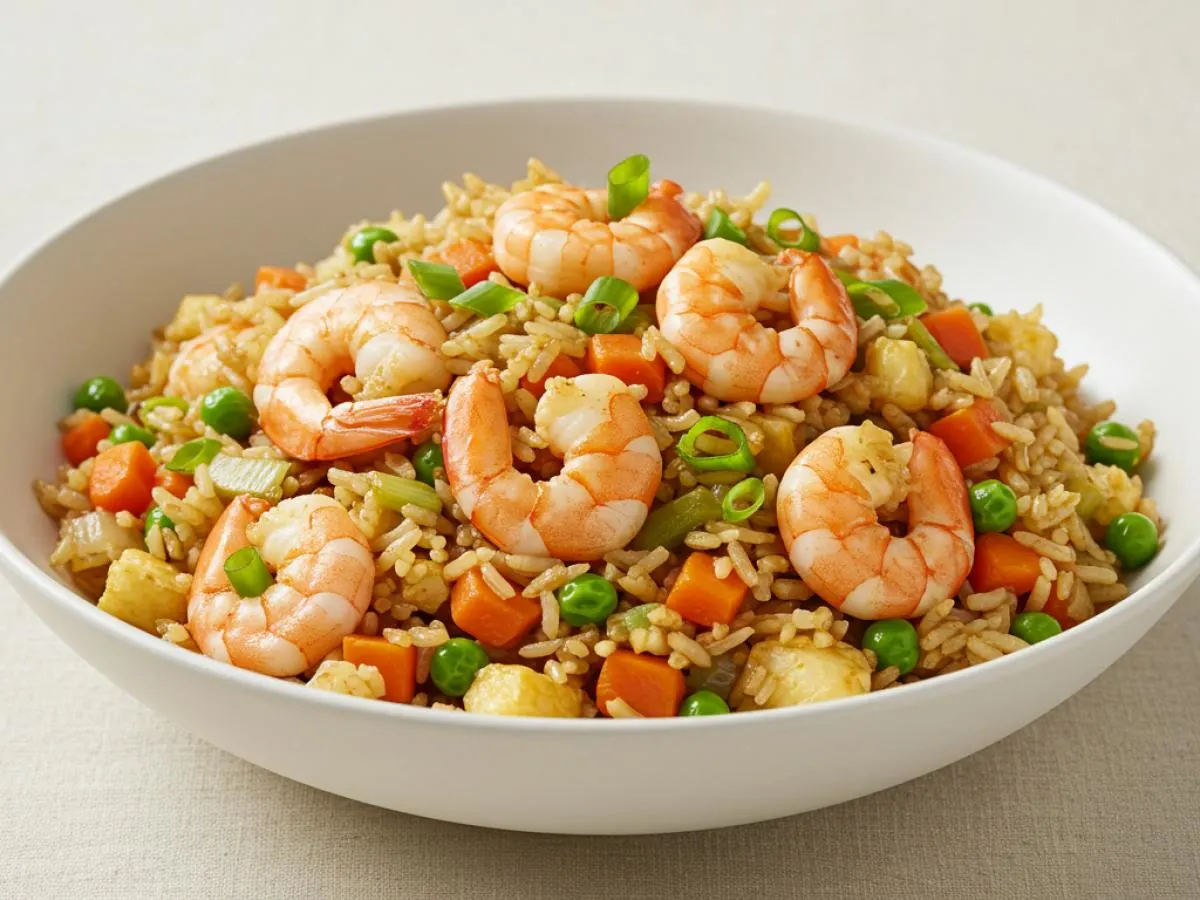 Shrimp Wok Tossed Hakka Fried Rice Shrimp Wok Tossed Hakka Fried Rice