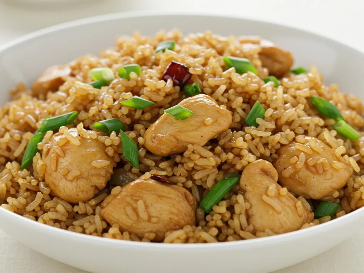 Chicken Wok Tossed Hakka Fried Rice Chicken Wok Tossed Hakka Fried Rice