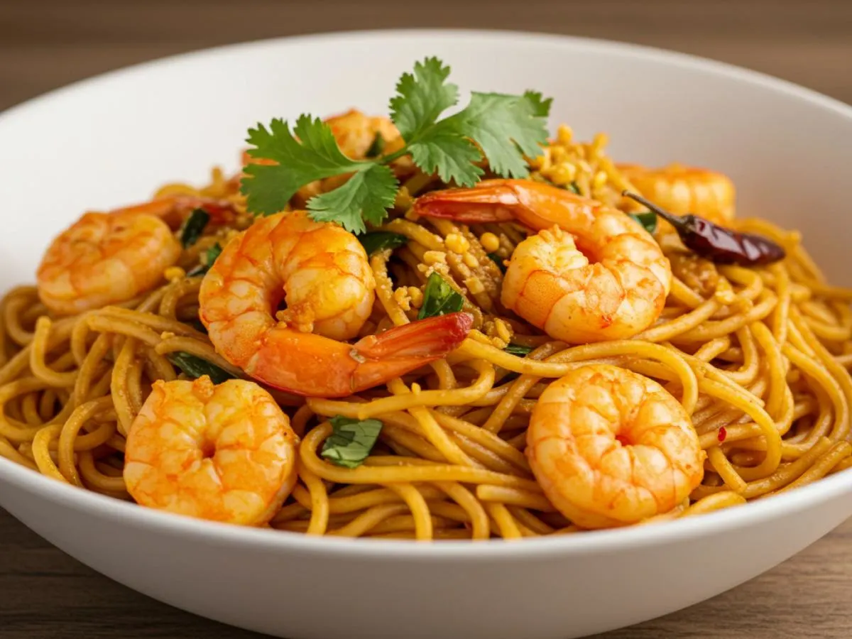 Shrimp Spicy Masala Noodles Shrimp Spicy Masala Noodles