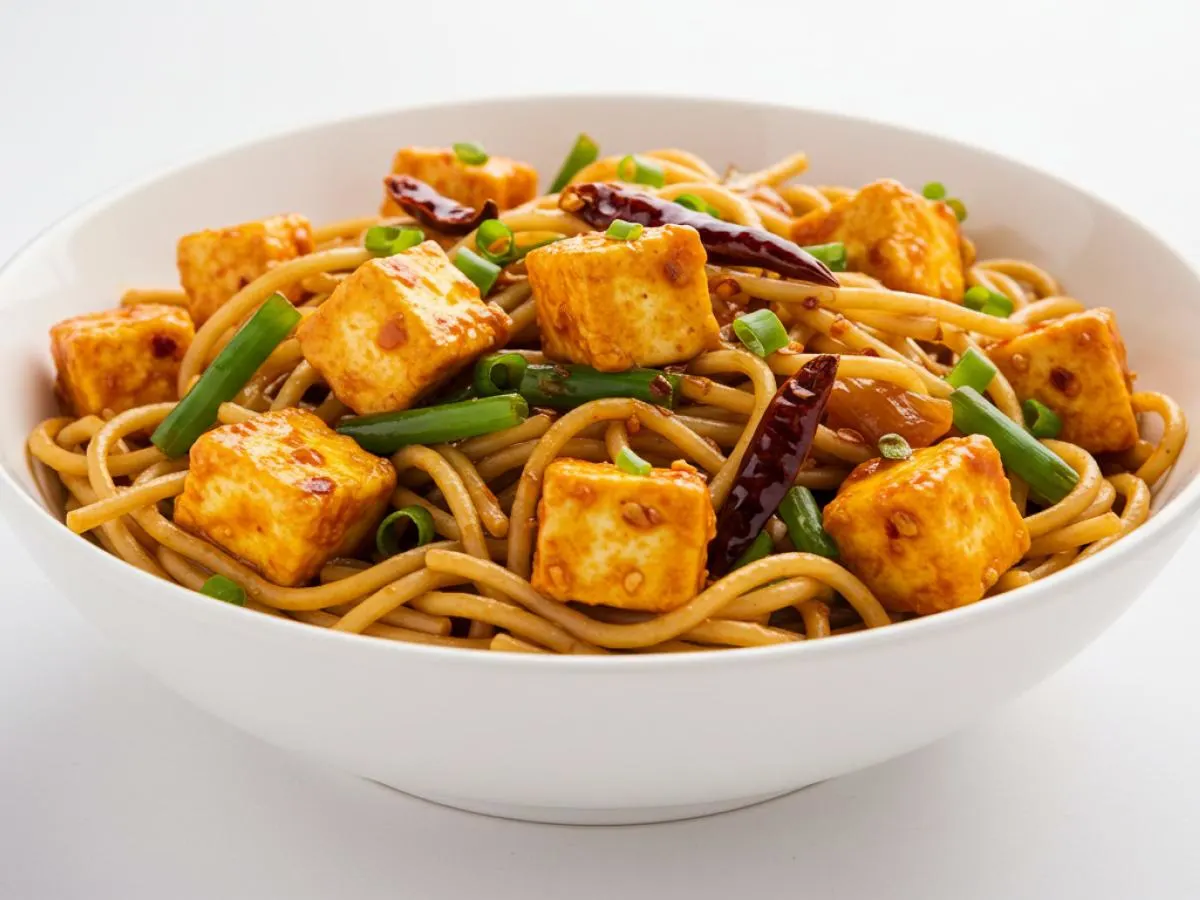 Paneer Sichuan Style Noodles Paneer Sichuan Style Noodles