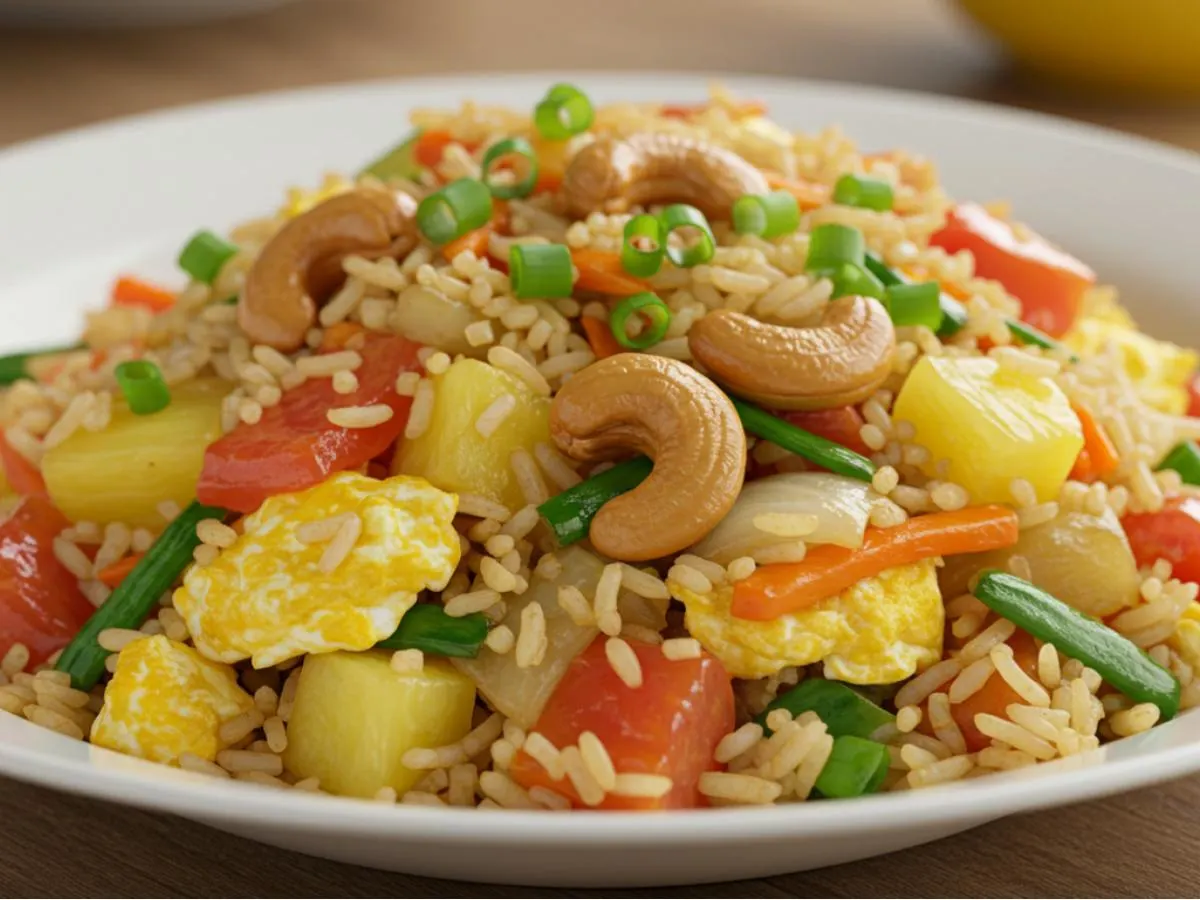 Pineapple Fried Rice with Mixed Veggies Pineapple Fried Rice with Mixed Veggies