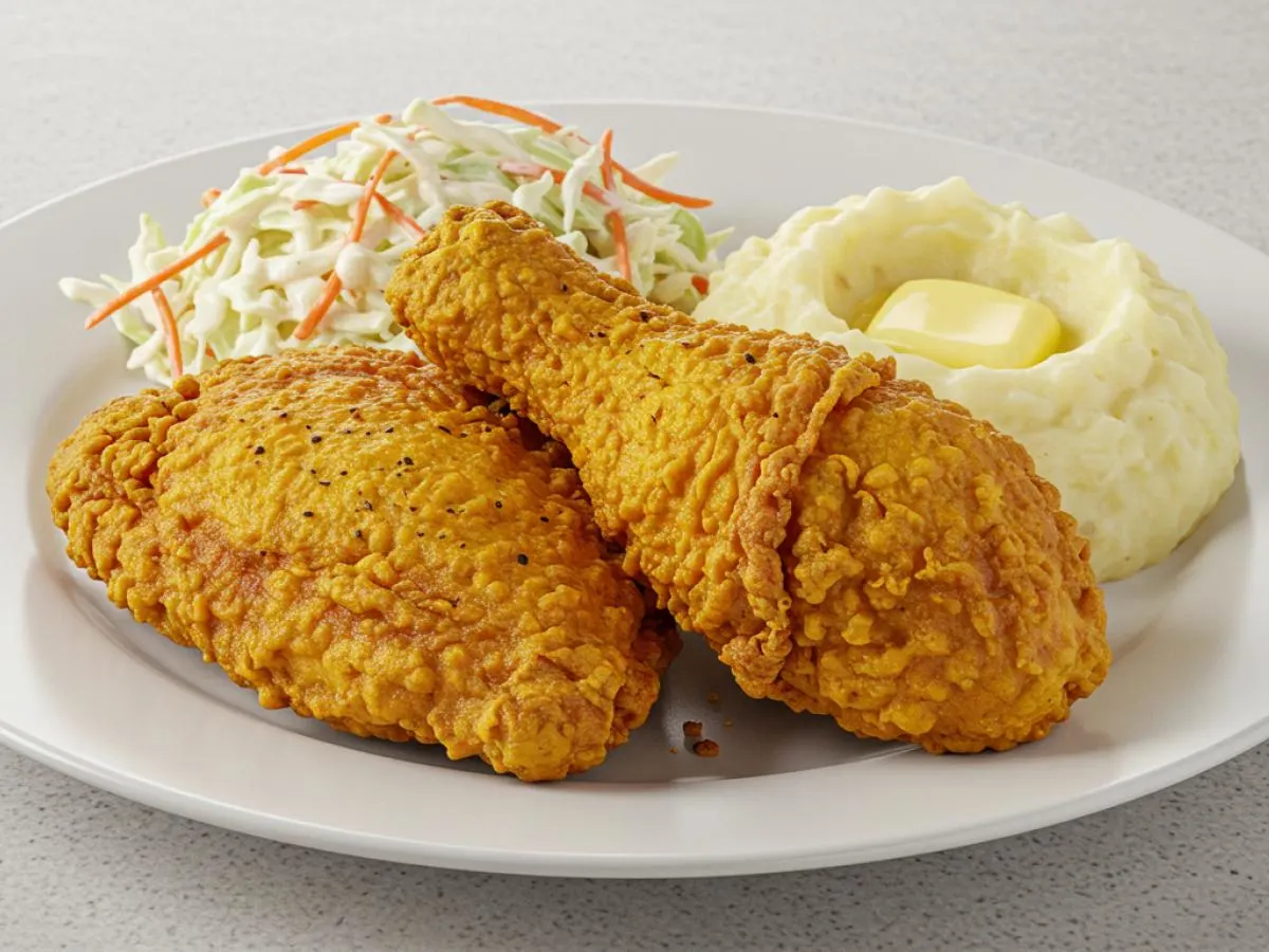 Original Fried Chicken with Coleslaw and Mashed Potatoes Original Fried Chicken with Coleslaw and Mashed Potatoes