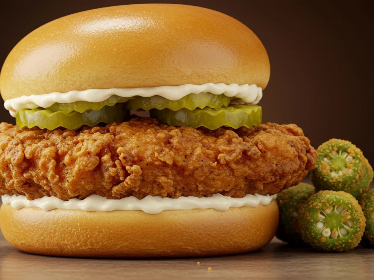 Classic Chicken Sandwich Box with Fried Okra Classic Chicken Sandwich Box with Fried Okra