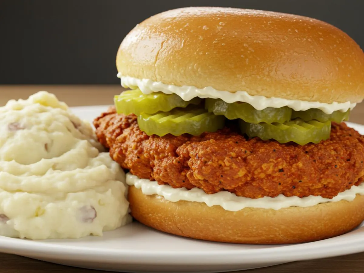 Spicy Classic Chicken Sandwich Box with Mashed Potatoes Spicy Classic Chicken Sandwich Box with Mashed Potatoes