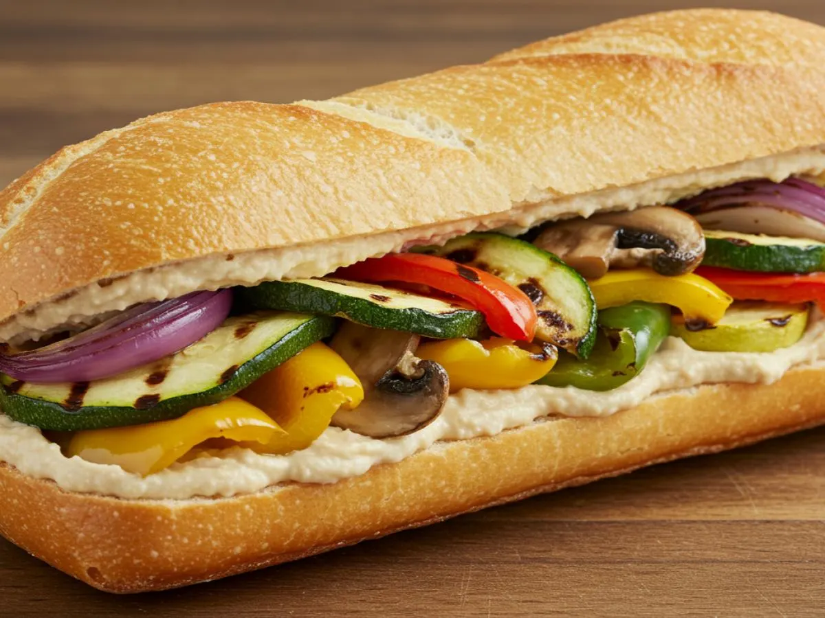 Vegan Grilled Veggie Sandwich with Side Salad [SDO]