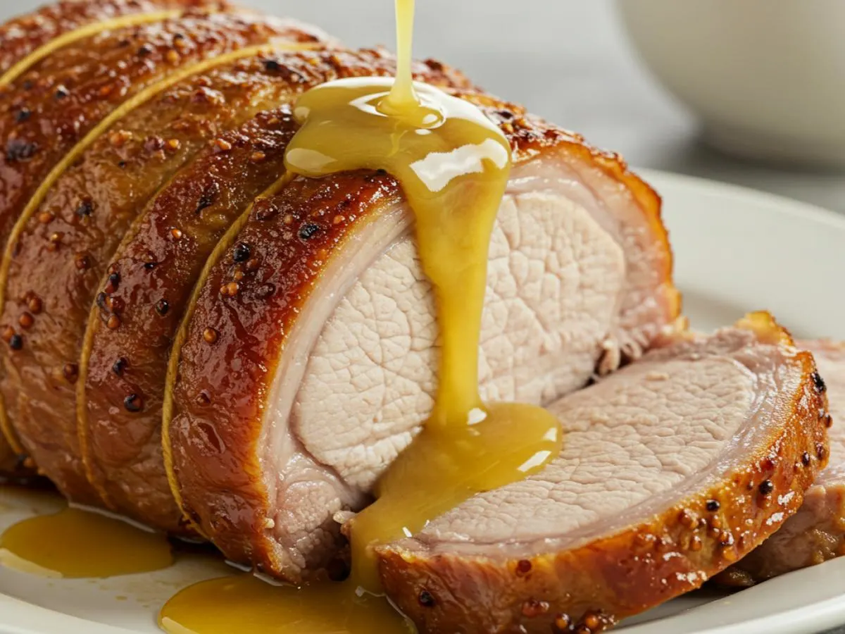 Oven Roasted Pork Loin with Honey Mustard Sauce Oven Roasted Pork Loin with Honey Mustard Sauce