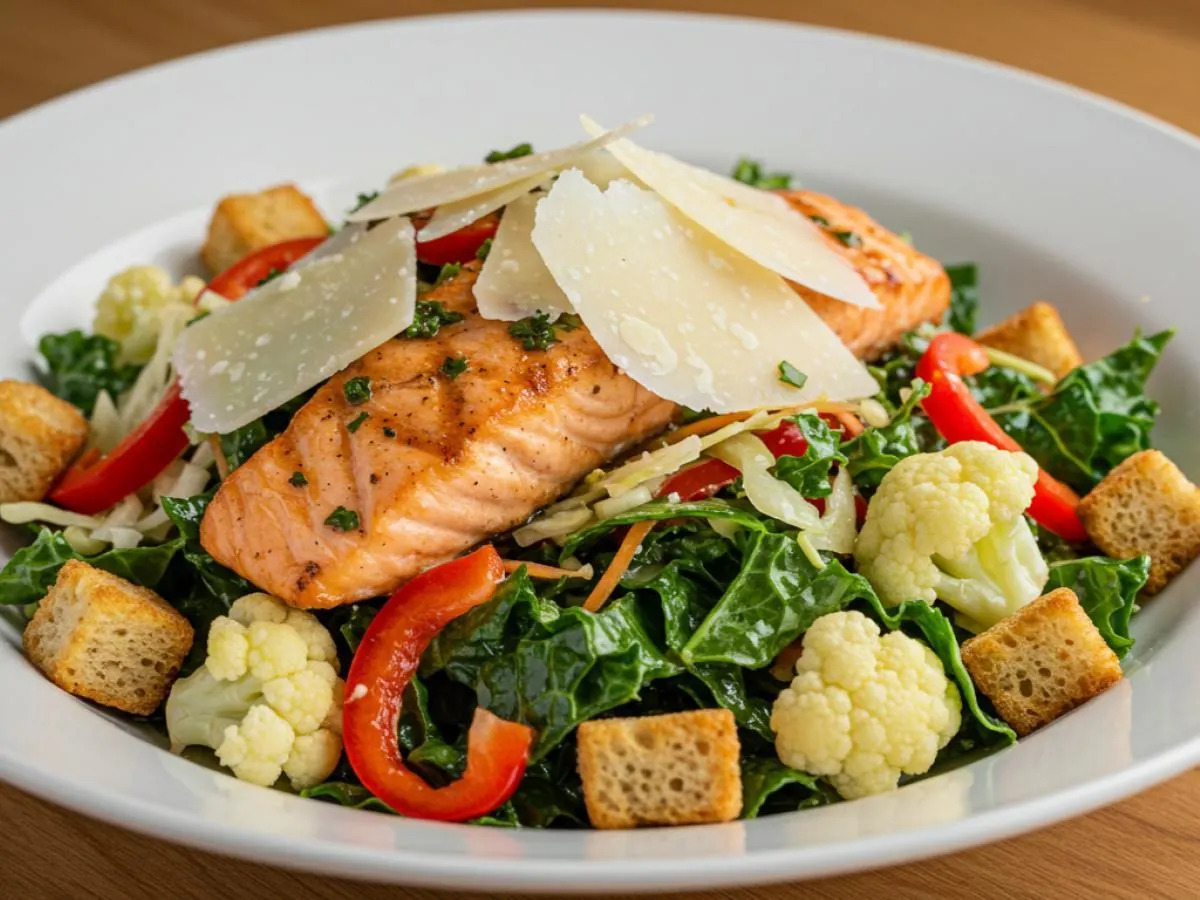 Tuscan Kale with Grilled Salmon Salad Tuscan Kale with Grilled Salmon Salad