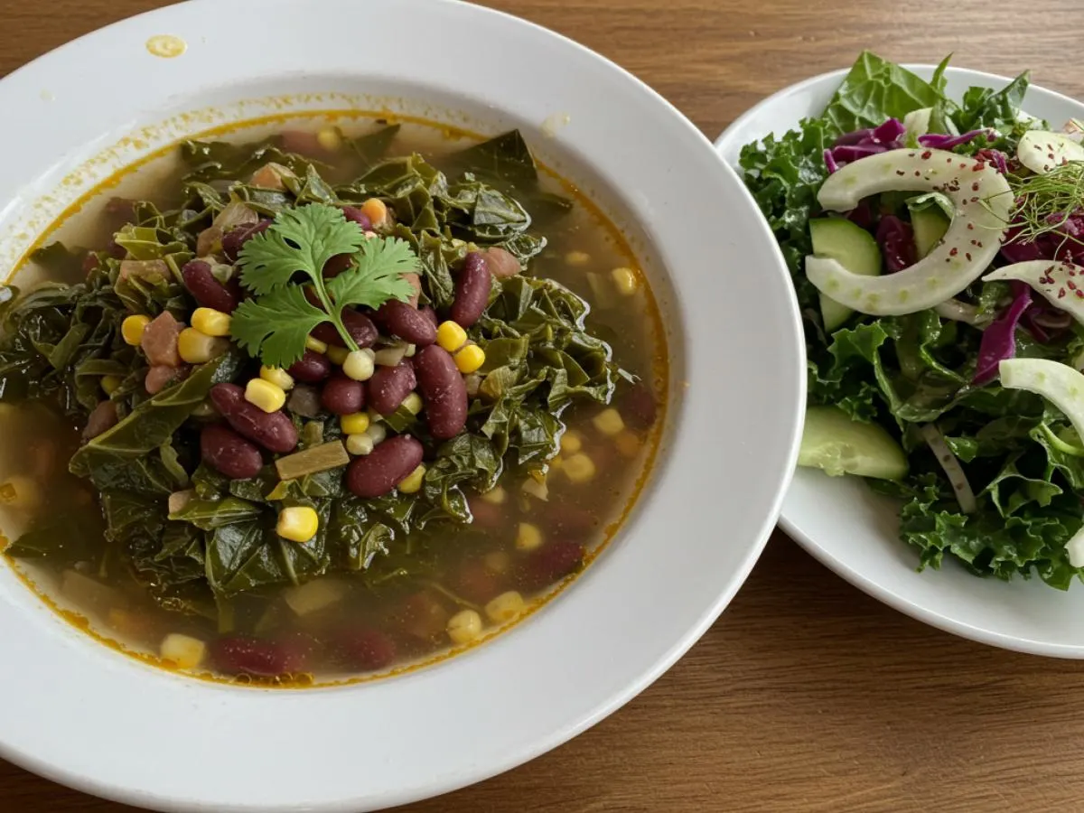 Collard Soup & Garden Side Salad Collard Soup & Garden Side Salad