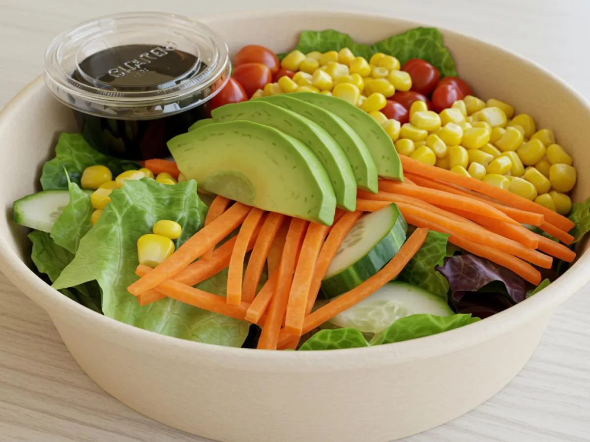 AF Vegan Corn & Avo Mixed Green Salad, Coconut Amino (No Edamame or Sesame Seed) AF Vegan Corn & Avo Mixed Green Salad, Coconut Amino (No Edamame or Sesame Seed)