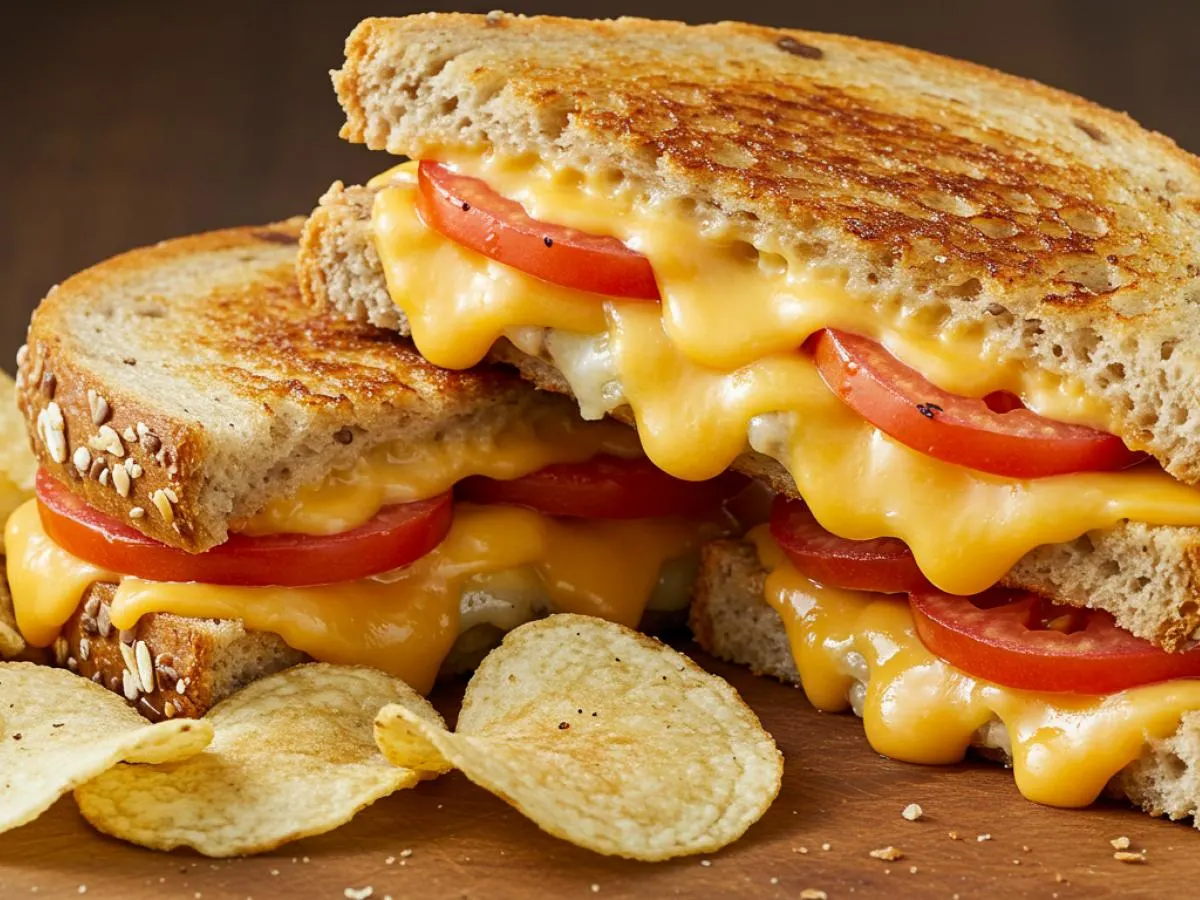 [Flexport] Grilled Three-Cheese Tomato Sandwich with House-Made Chips