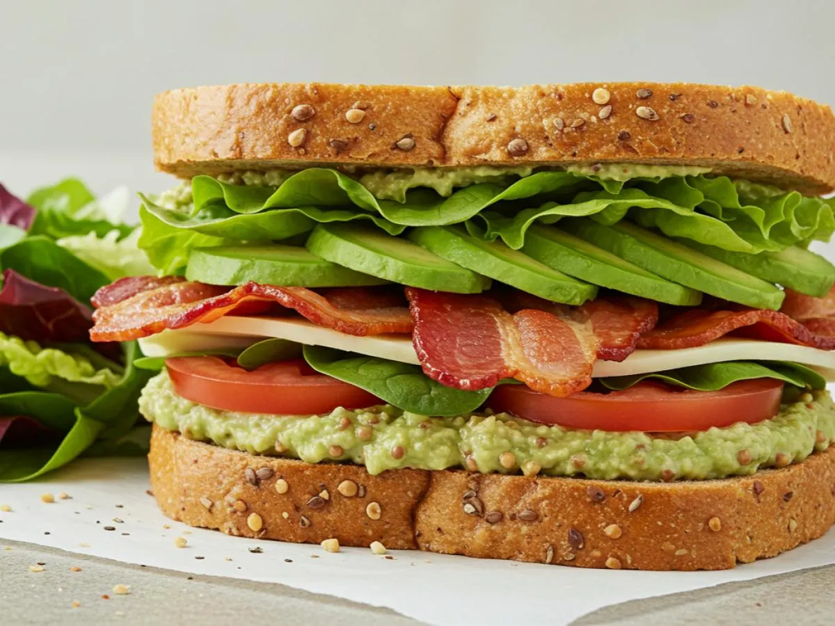 Gluten-Free BLTA Sandwich with Mixed Greens Gluten-Free BLTA Sandwich with Mixed Greens
