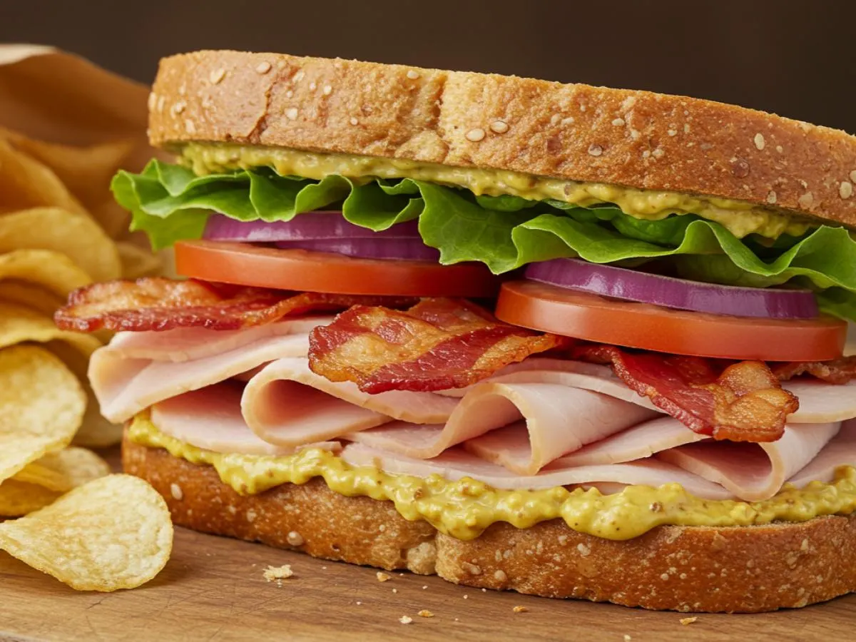 Gluten-Free Turkey Club Sandwich with House-Made Chips Gluten-Free Turkey Club Sandwich with House-Made Chips