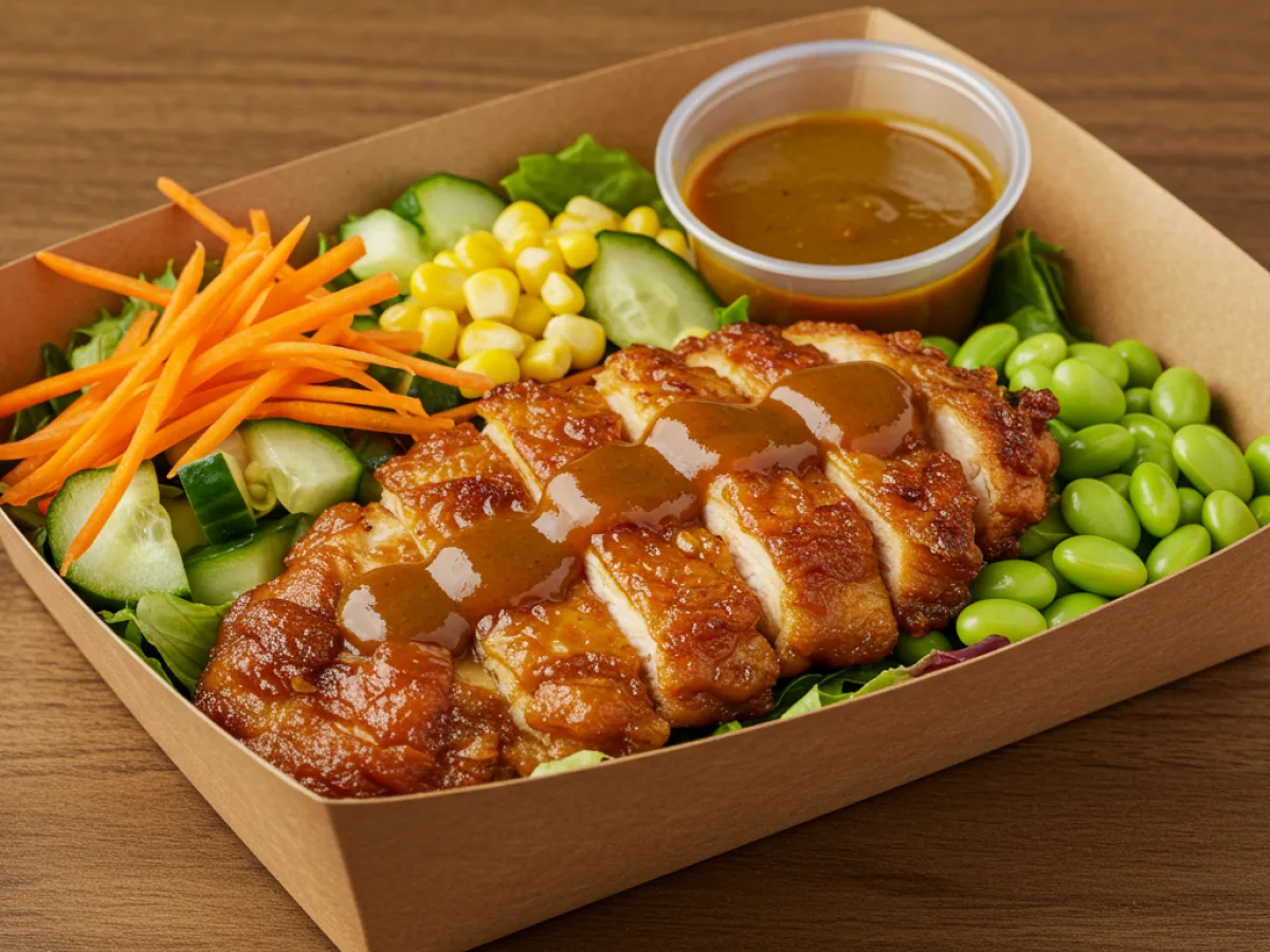 Japanese Curry Chicken Green Salad Bowl with Curry Sauce (NO Sesame Seeds) Japanese Curry Chicken Green Salad Bowl with Curry Sauce (NO Sesame Seeds)