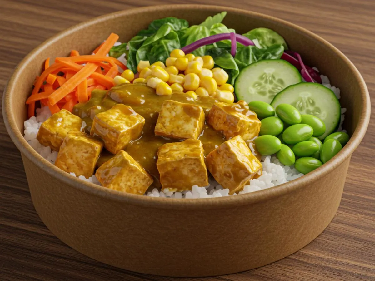 Vegan Japanese Curry Tofu Rice Bowl with Japanese Curry Sauce (NO Sesame Seeds) Vegan Japanese Curry Tofu Rice Bowl with Japanese Curry Sauce (NO Sesame Seeds)