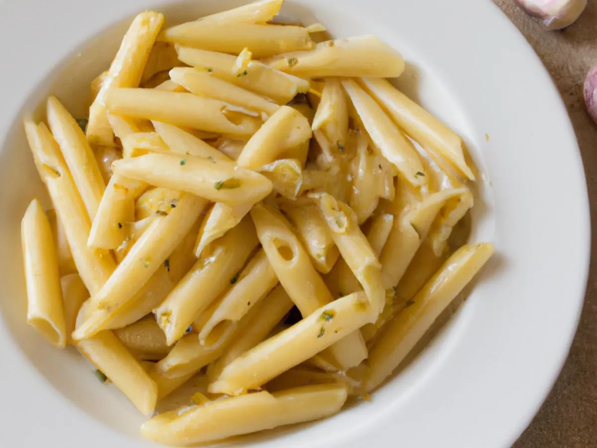 Penne Pasta with Garlic & Oil