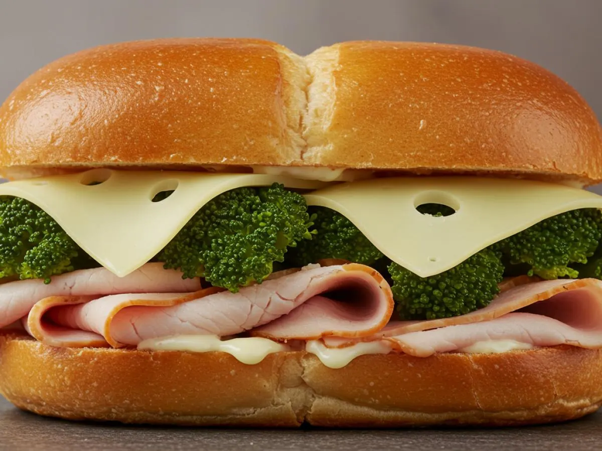 Turkey, Swiss, and Roasted Broccoli on Dutch Crunch