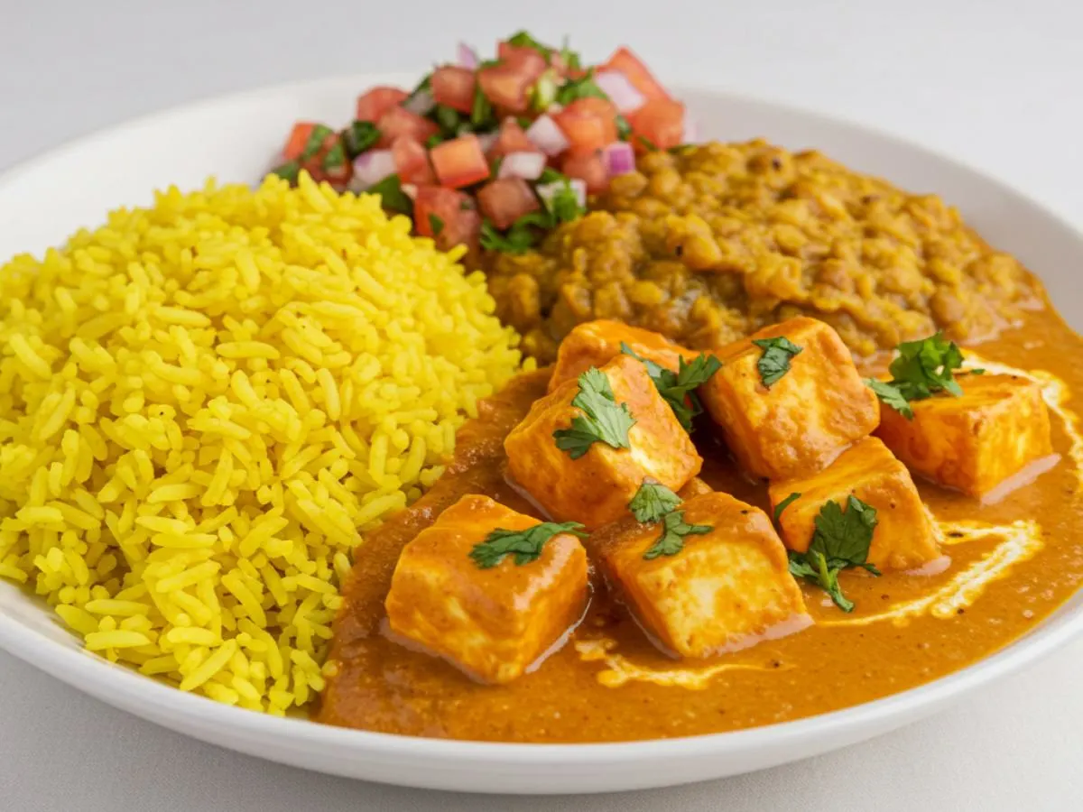 Paneer Tikka Masala Bowl with Chana Masala