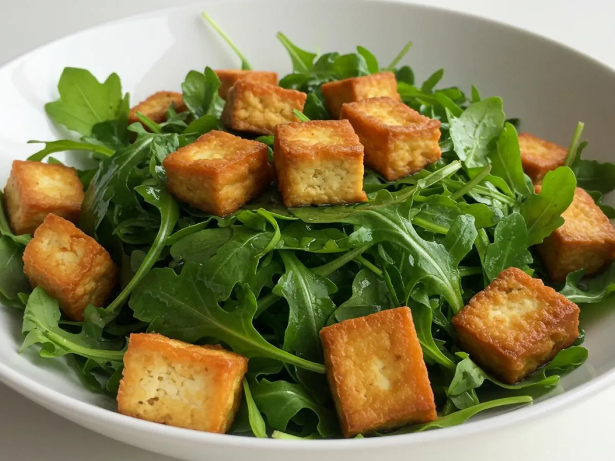 Arugula Salad Fried Tofu Arugula Salad Fried Tofu