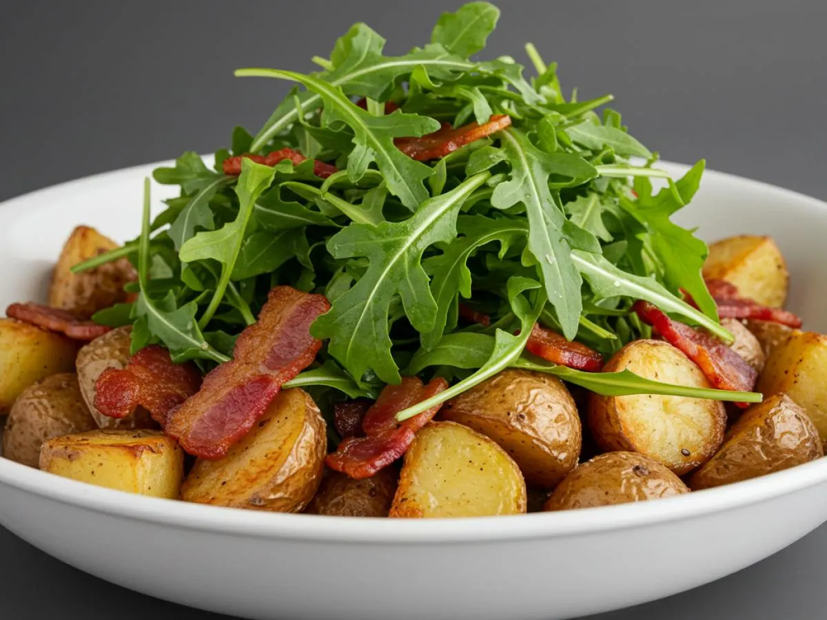 Arugual Salad with Bacon and Roasted Potatoes Arugual Salad with Bacon and Roasted Potatoes