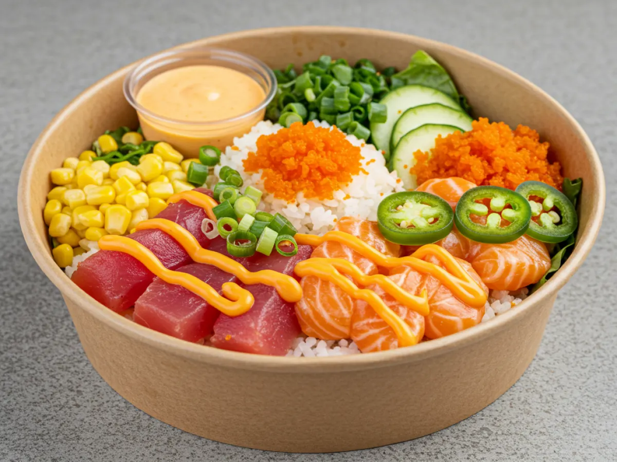 Spicy Up Poke Bowl with Spicy Mayo (NO Sesame Seeds) Spicy Up Poke Bowl with Spicy Mayo (NO Sesame Seeds)