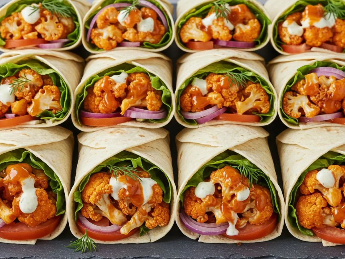 Large Buffalo Cauliflower Wrap Tray Large Buffalo Cauliflower Wrap Tray